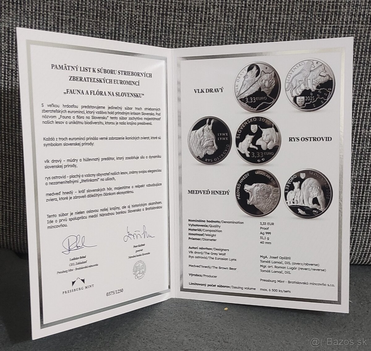 Fauna a Flóra 3,33 - pamätný list