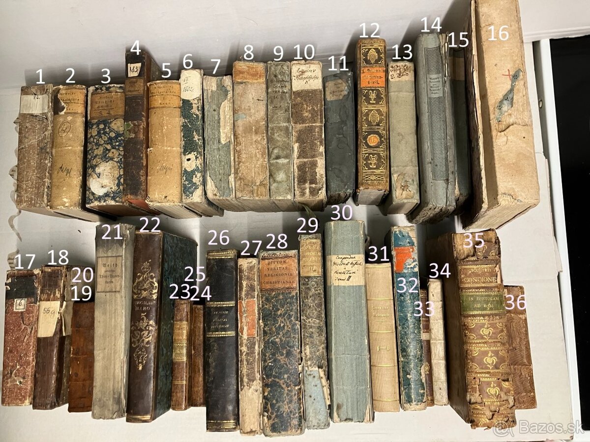 1600 - 1700 veľmi staré knihy