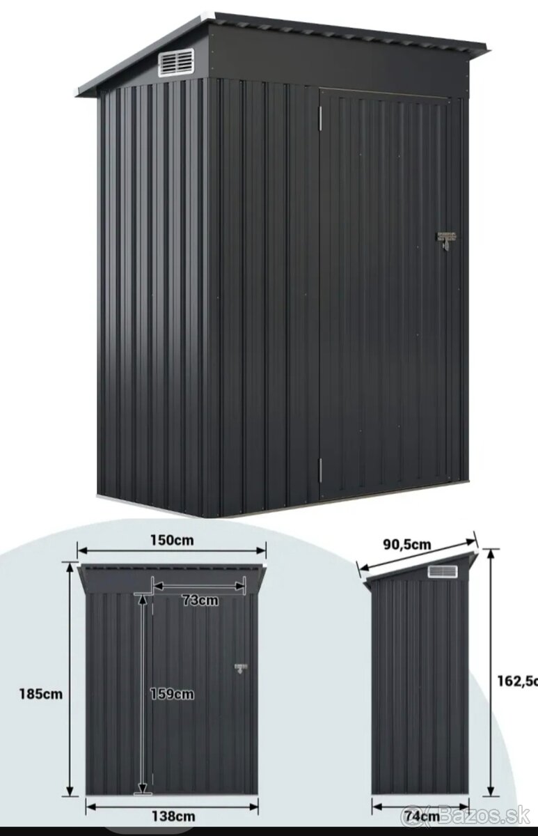 Kovová záhradná búda