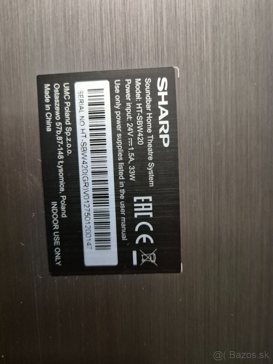 SHARP HT-SBW 420 (soundbar)