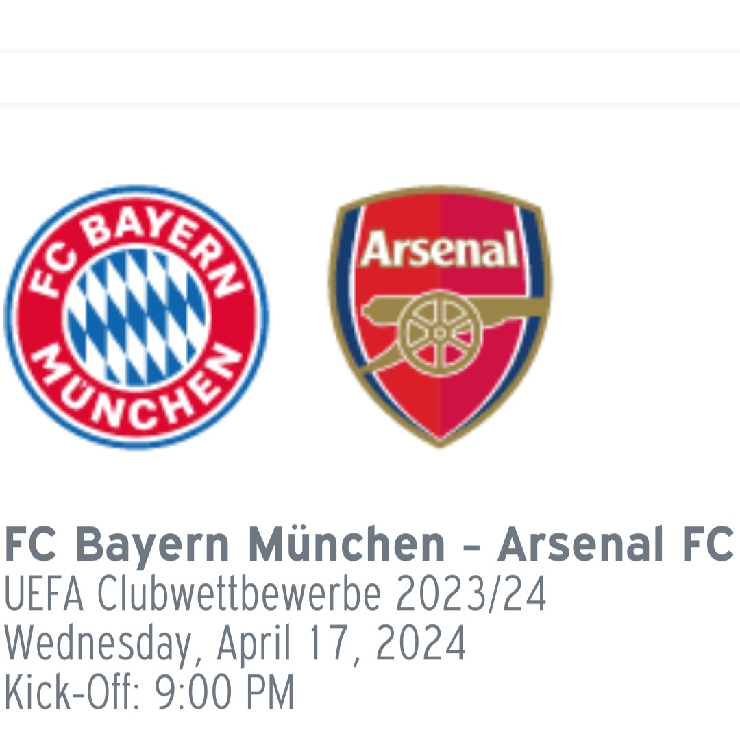 Bayern Mnichov - Arsenal FC, 17.4.2024, Liga majstrov