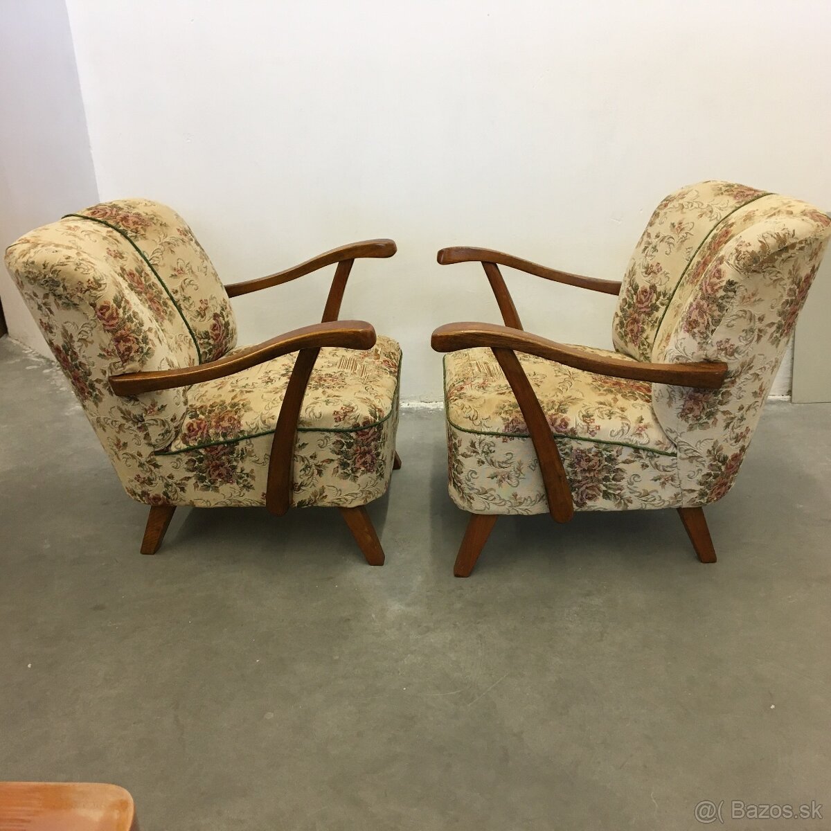 Vintage Retro kreslo HALABALA Art Deco 2ks na renovaciu