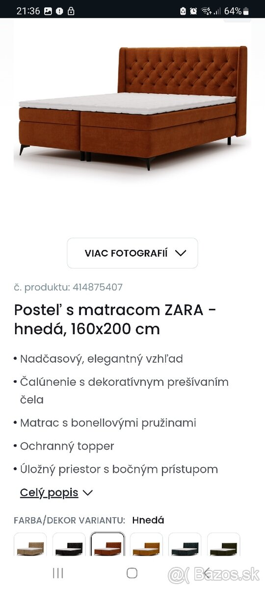 Predám novú manželskú postel