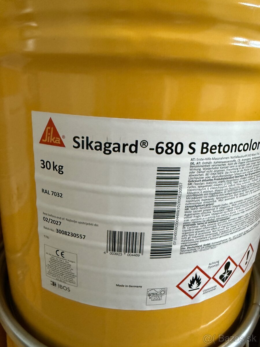 Predám Sika Sikagard - 680 S Betoncolor - RAL 7032 (30 kg)