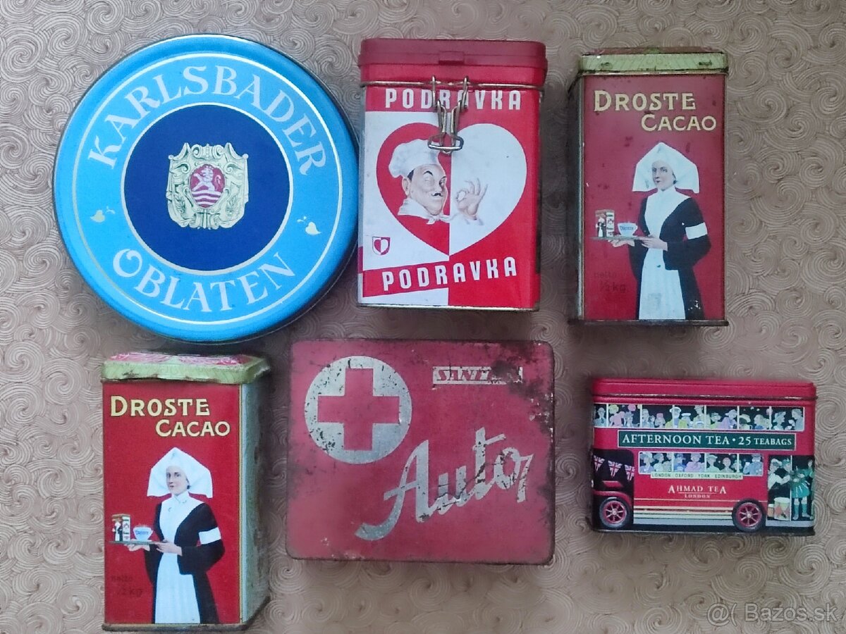 Staré plechové krabičky