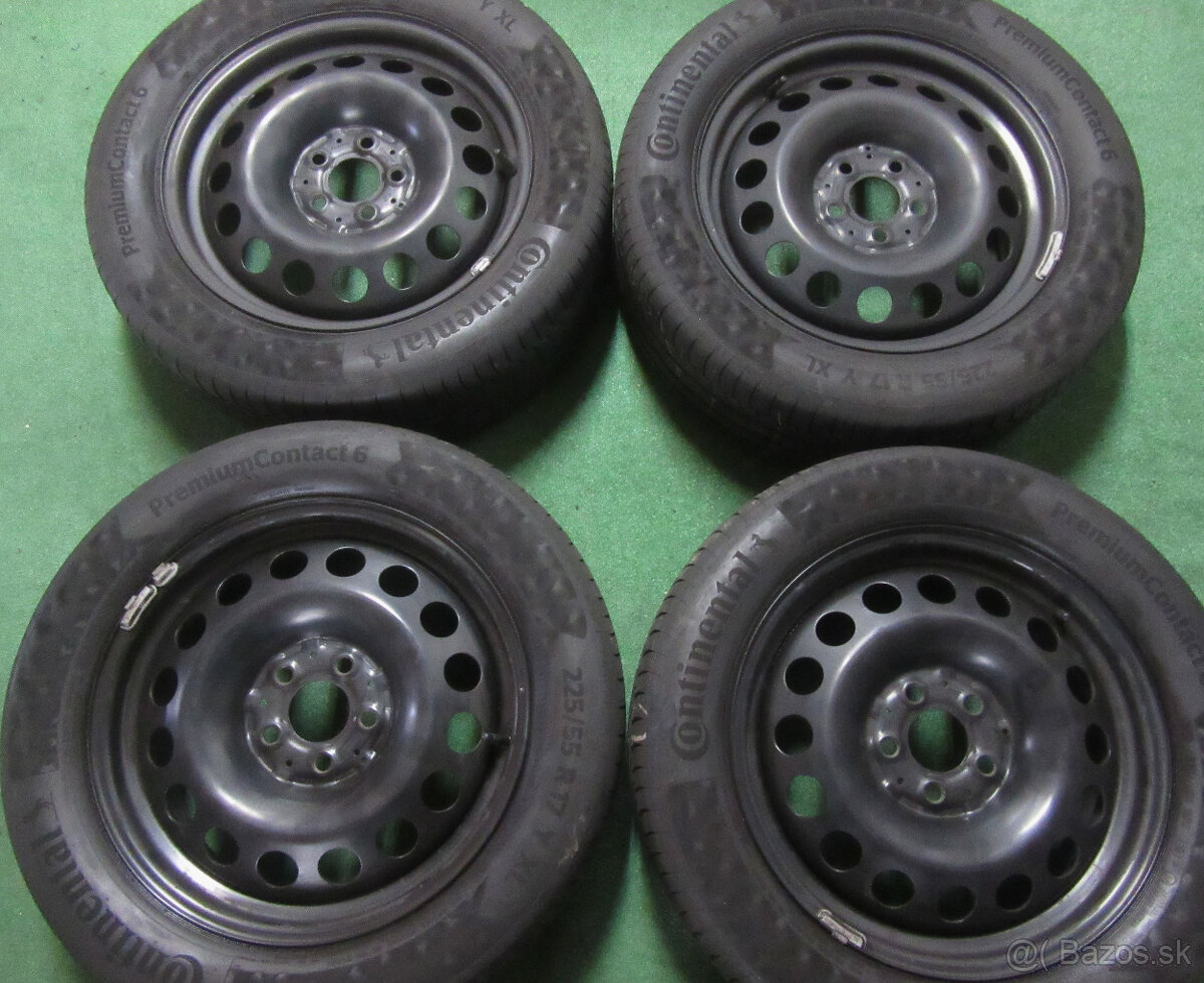 R17 Letná sada V TRIEDA rozteč 5x112 225/55R17 CONTINENTAL