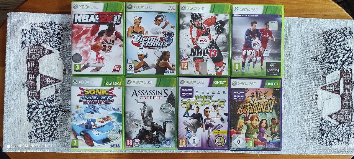 Xbox 360 slim+kinect+hry