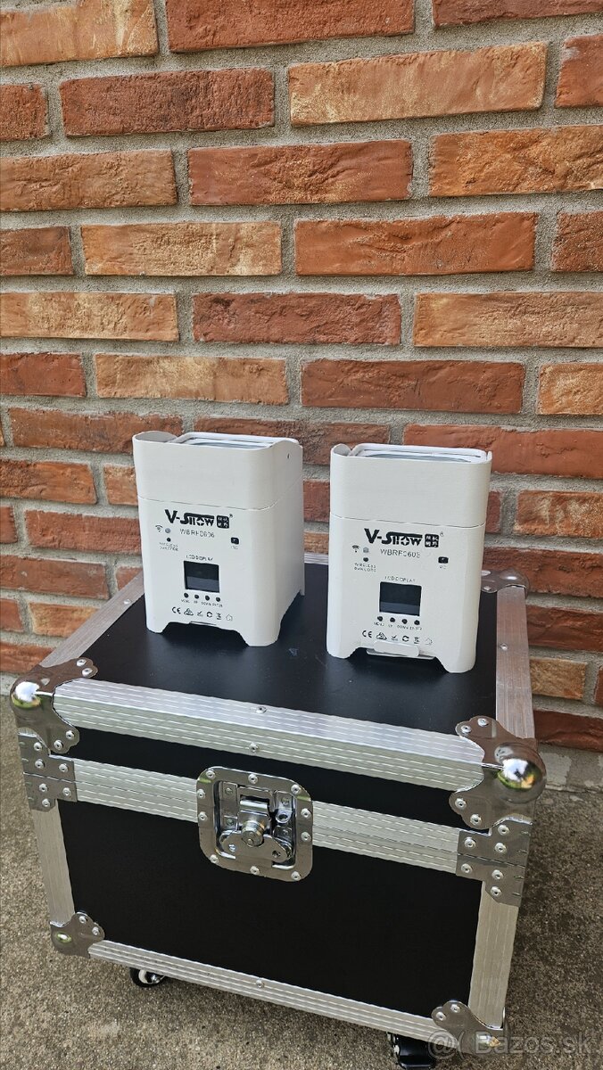 Led Wifi Batériové Svetlá 6x18W RGBWAUV 6in1 V-Show