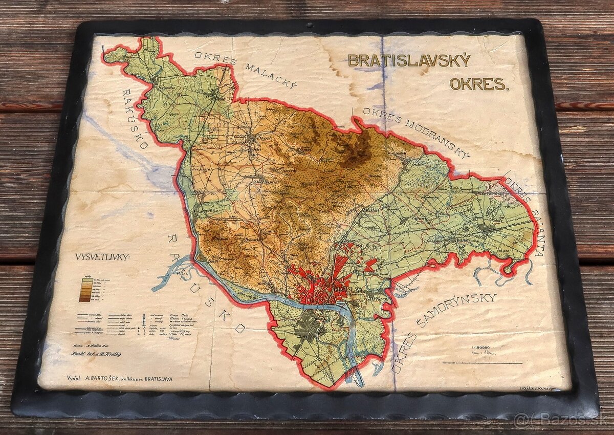 Historická mapa okresu Bratislava