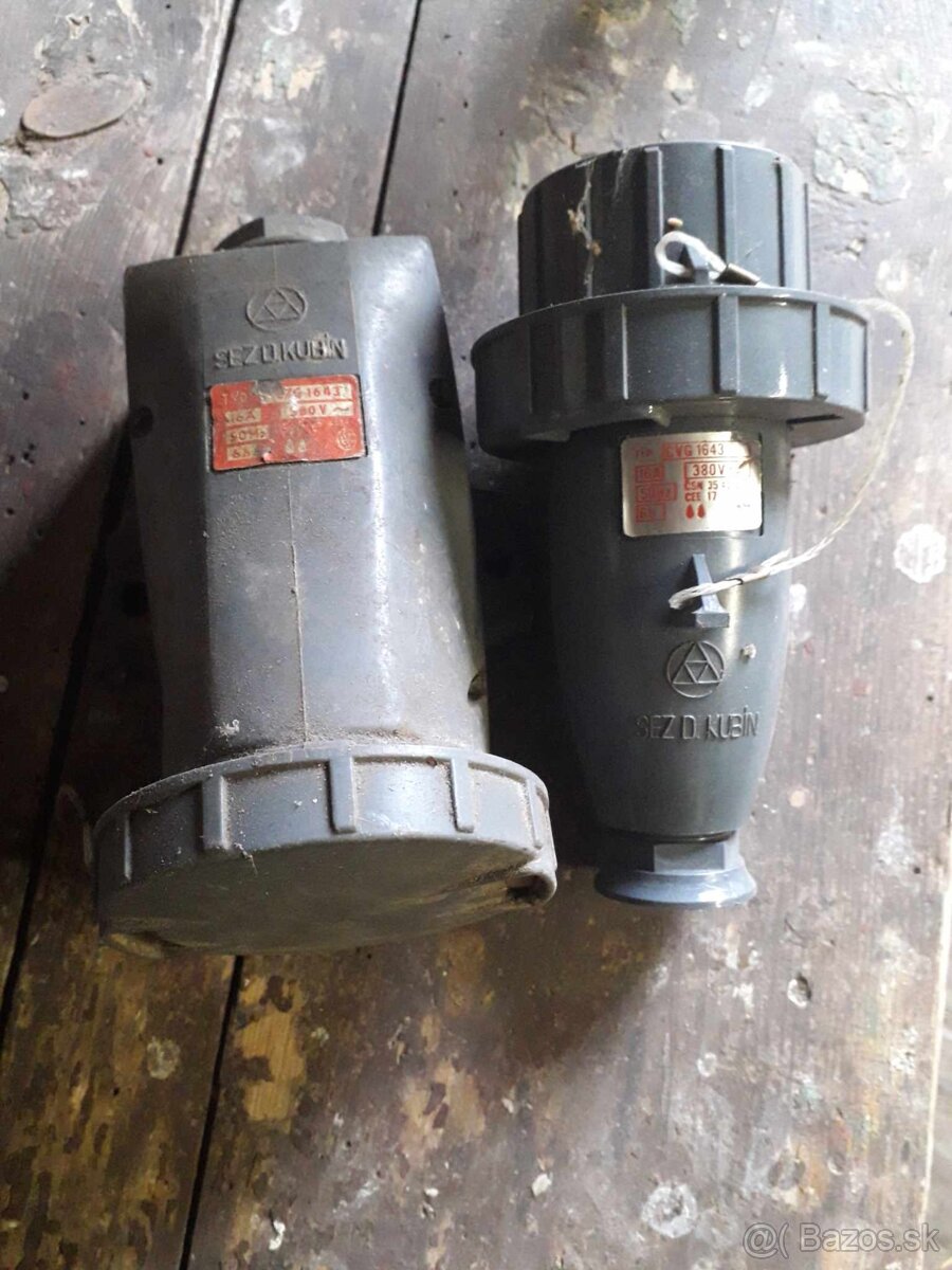 káble, zásuvky + zástrčky 16A 32A