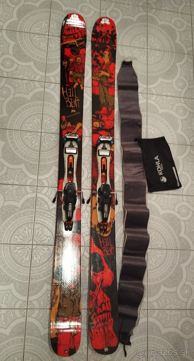 Predám freeride lyže K2 hellbent 189cm + pásy