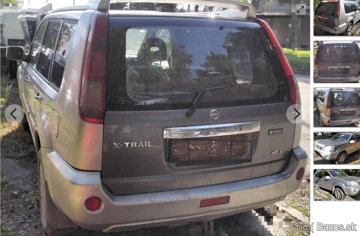 Nissan Xtrail 2.2 dCi 2004 predám PIATE DVERE, TRYSKY, PREVO