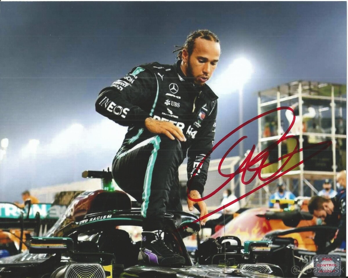 Lewis Hamilton - foto s podpisem + COA