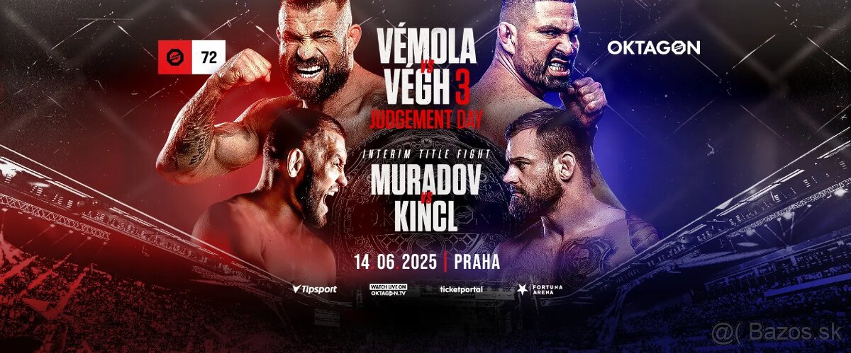 Oktagon mma 72 Vemola vs Vegh 14.6.2025 Praha