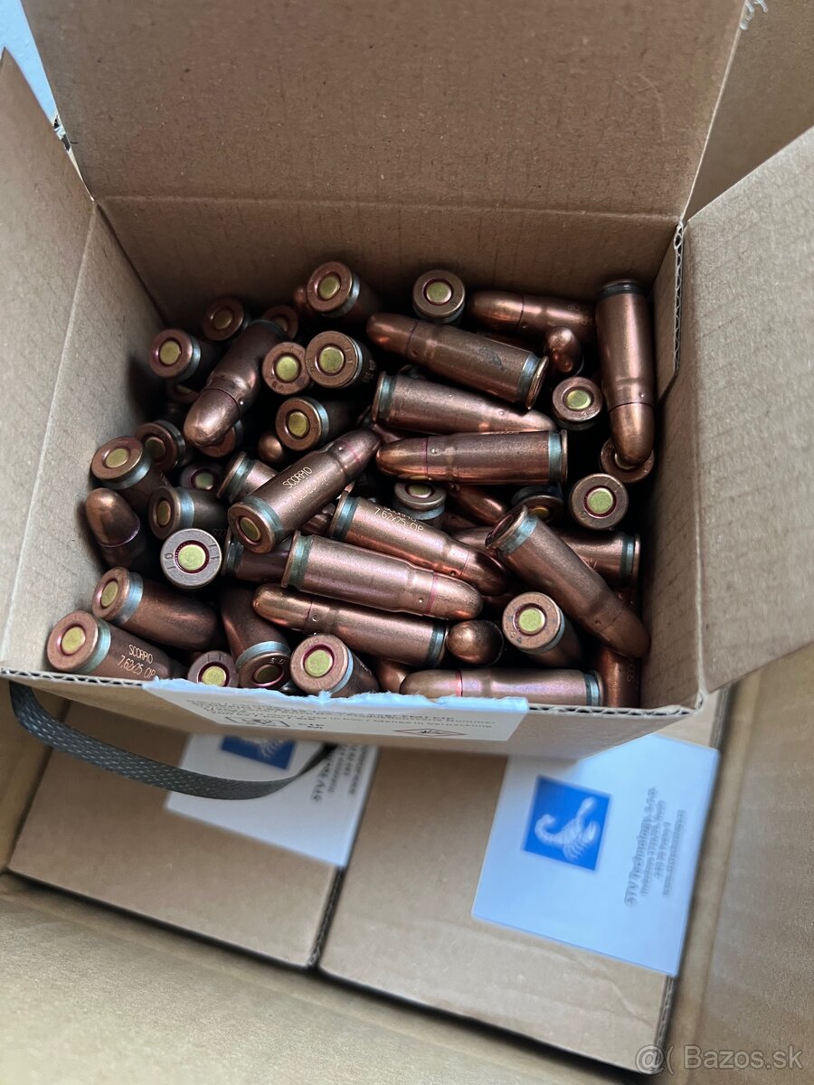 Predám náboje 7,62x25