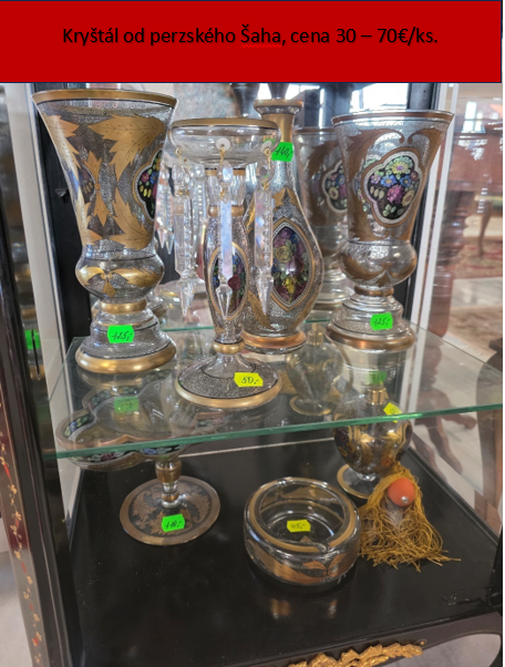 Starožitné kryštály/sklo/porcelán