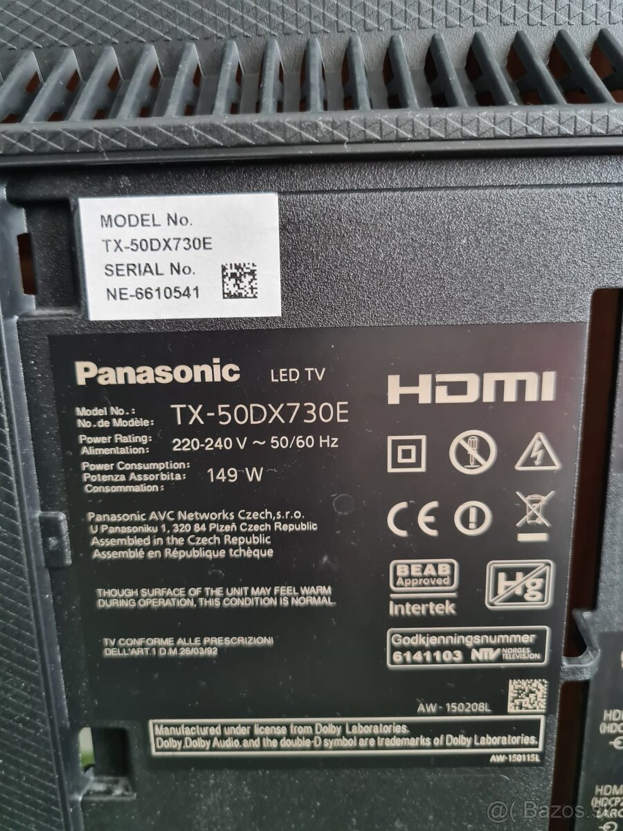 Predam LED TV LG Panasonic TX-50DX730E