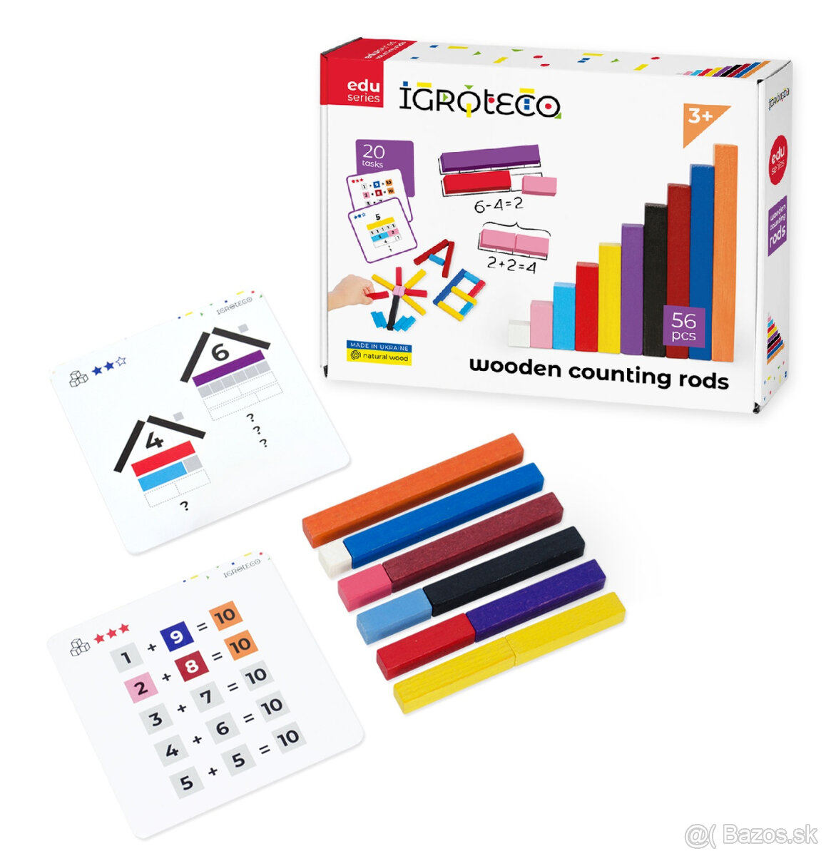 Montessori počítacie paličky drevené, nové, nerozbalené