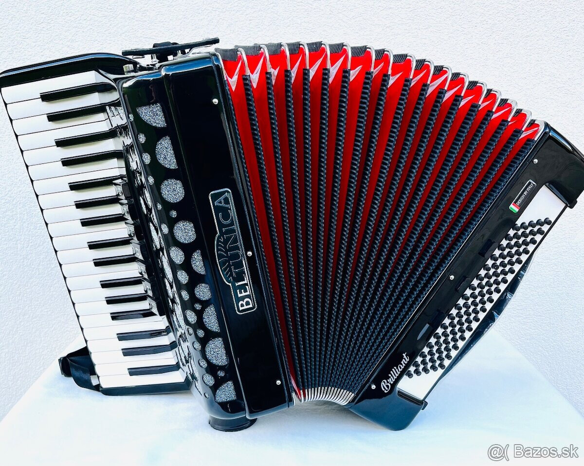NOVÝ akordeón BELTUNICA BRILLIANT 80 basový- - SILENT KEYS k