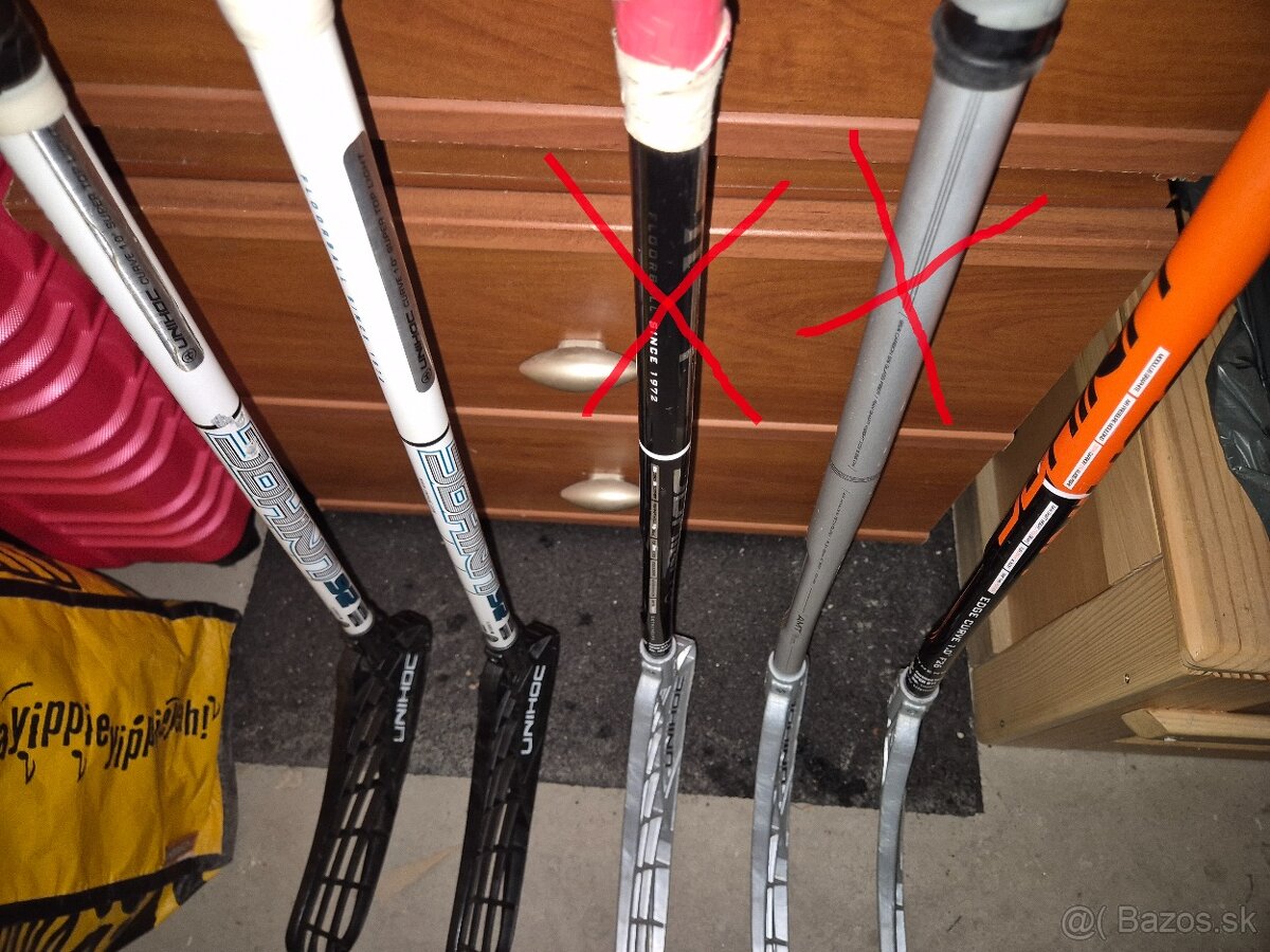 Florbalové hokejky Unihoc 3x a čepele Unihoc 9x