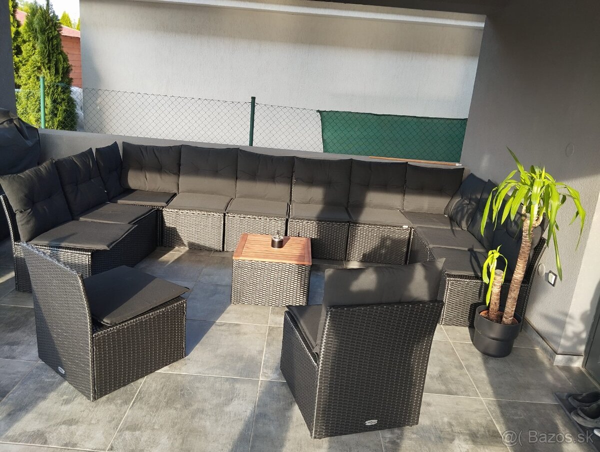 Ratanové sedenie Umelý ratan pre 12 osôb