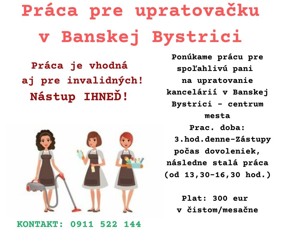 Upratovanie v Banskej Bystrici