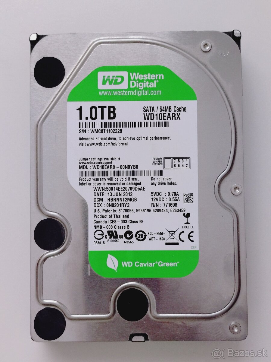 HDD WD Green 1TB SATA III