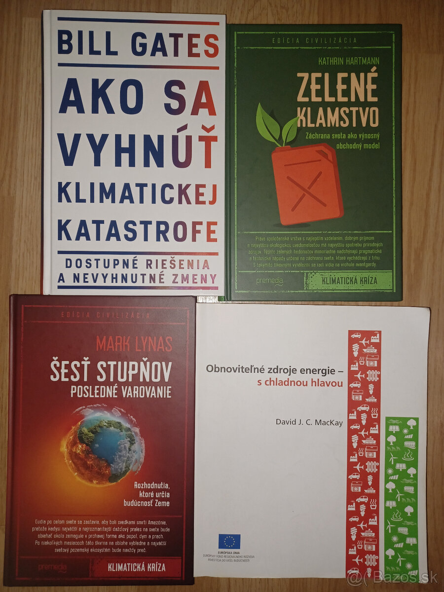 Predám 4 knihy o globálnom oteplovaní