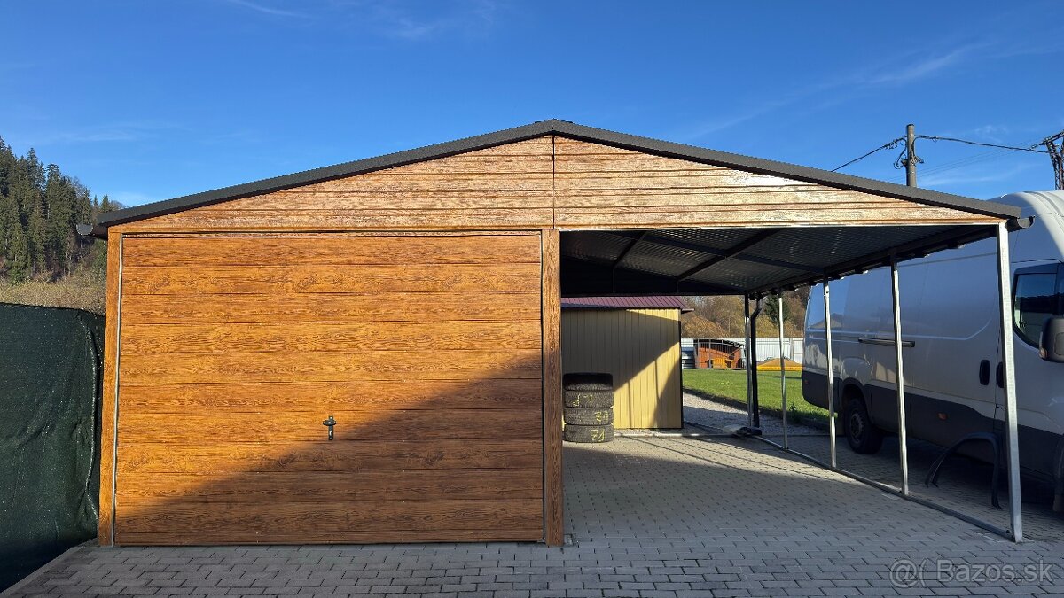 Plechová montovaná garáž PREMIUM