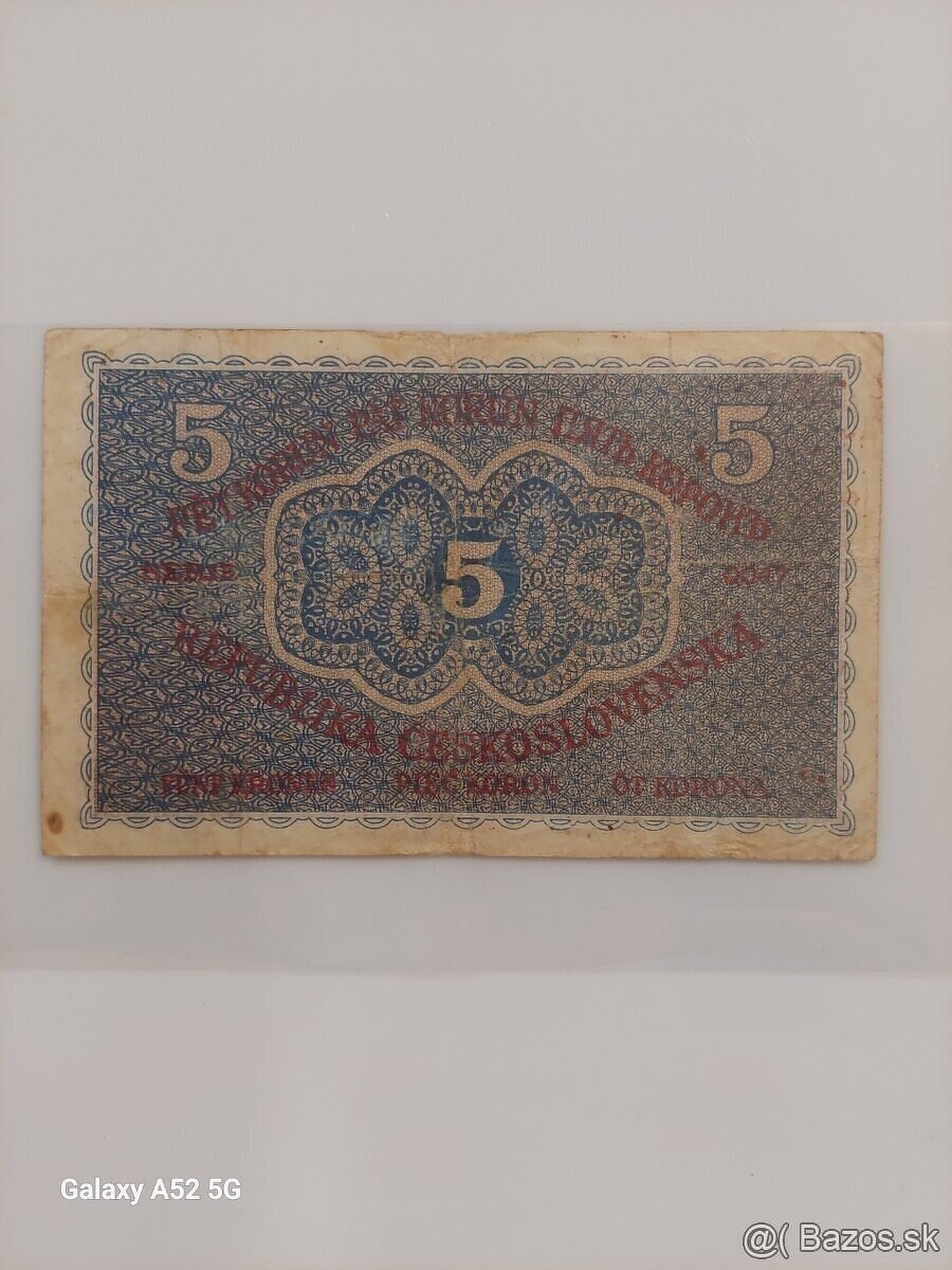 Predám 5 korún 1919