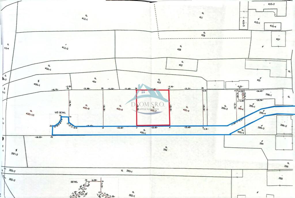 Pozemok pre rodinný dom (788,4m2) v obci Malý Krtíš.