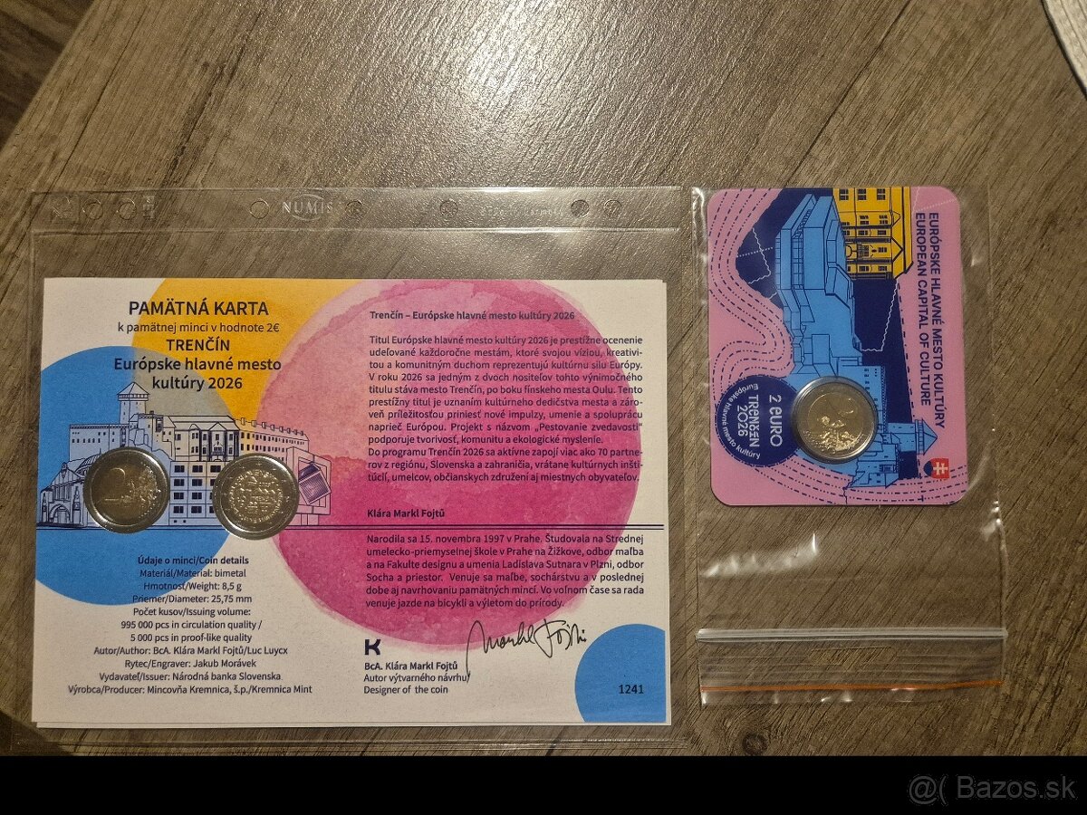 Coincard Trenčín a pamätný list