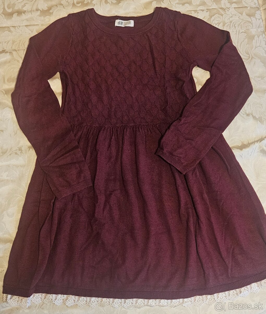 Dievčenské pletené šaty 134/140