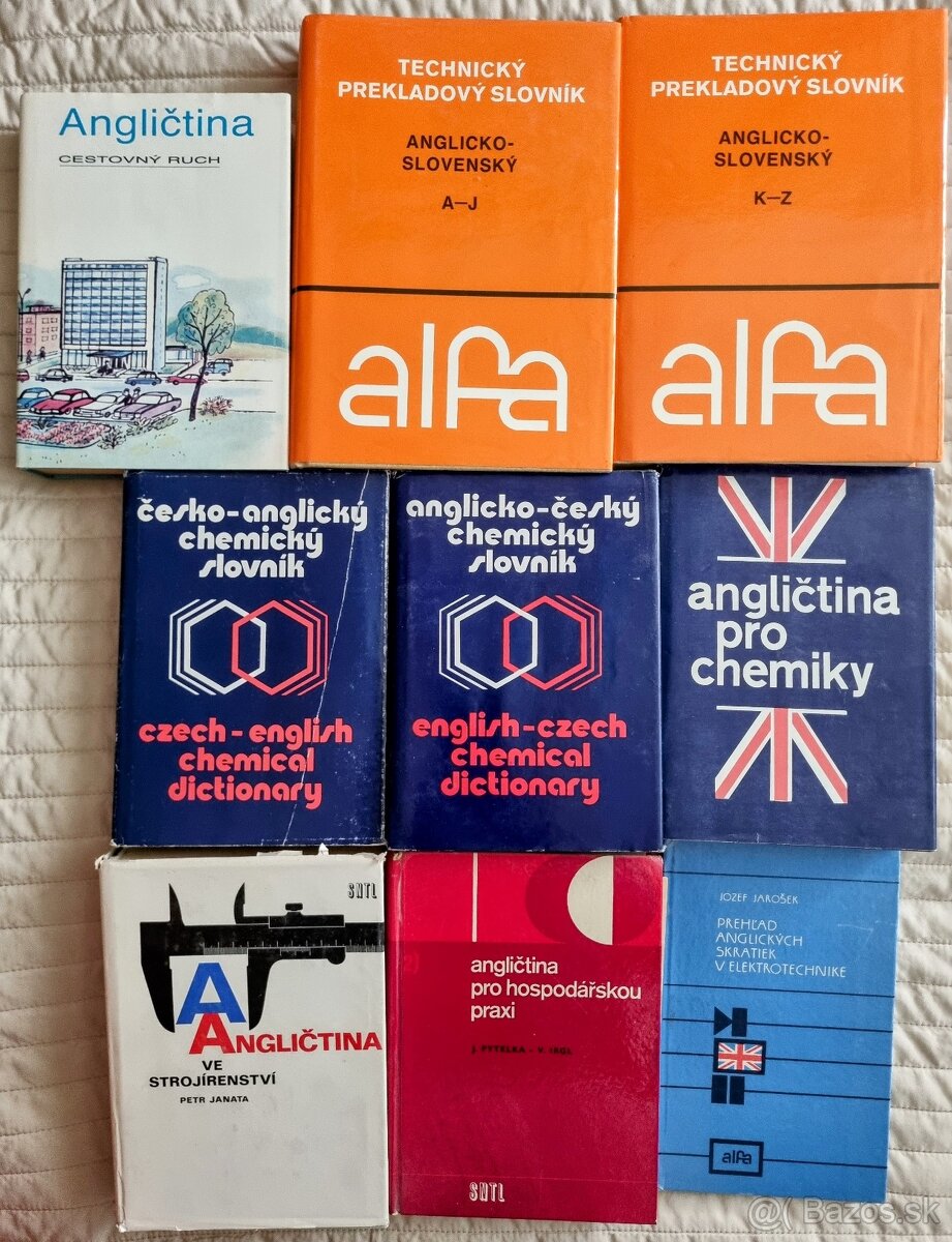 Anglické odborné slovníky a knihy