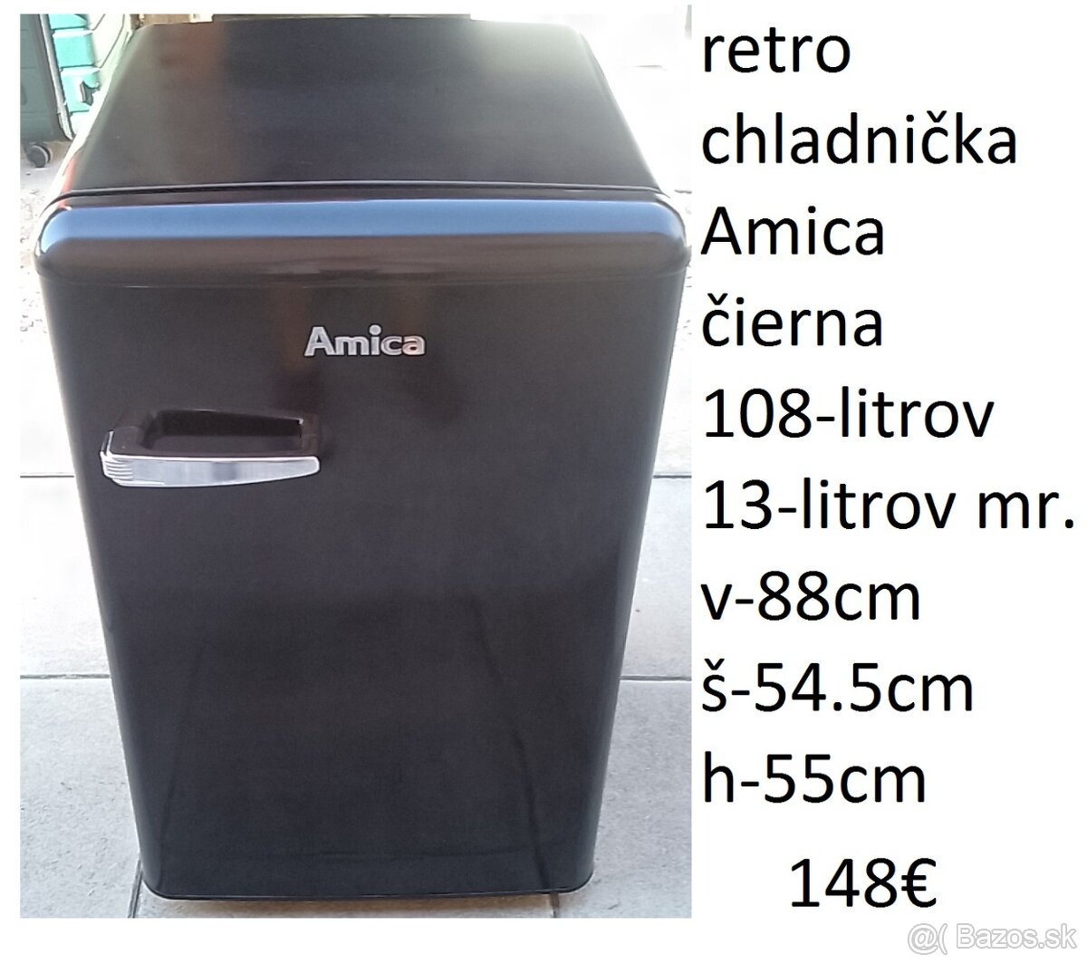 predám čiernu retro chladničku