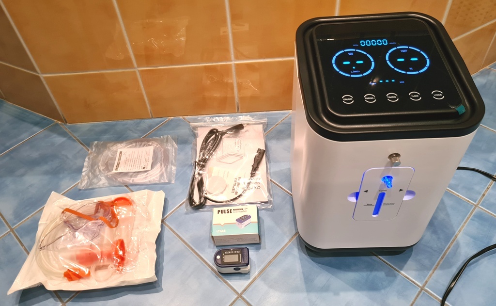 Predám kyslíkov prístroj koncentrátor+pulzný oxymeter -