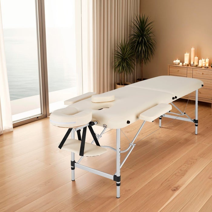 Nový prenosný masážny stôl, posteľ, lehátko, 2-dielny