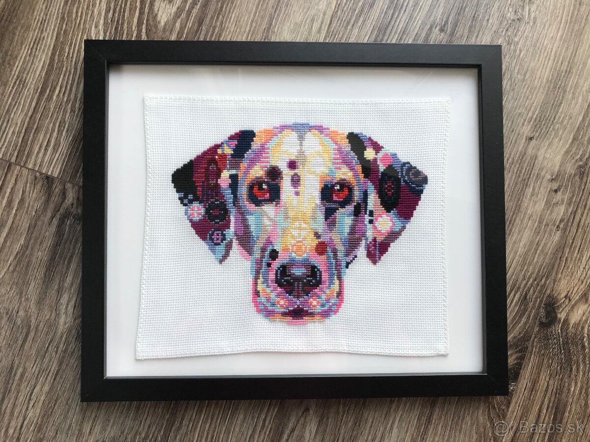 Krížikova výšivka/ obraz Dalmatín