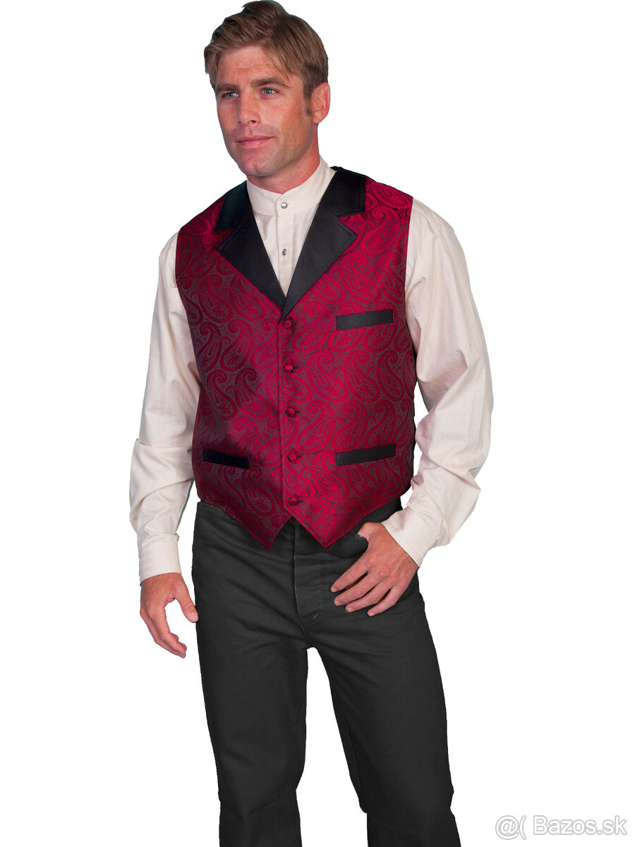 Knox - elegantná pánska vesta - červená