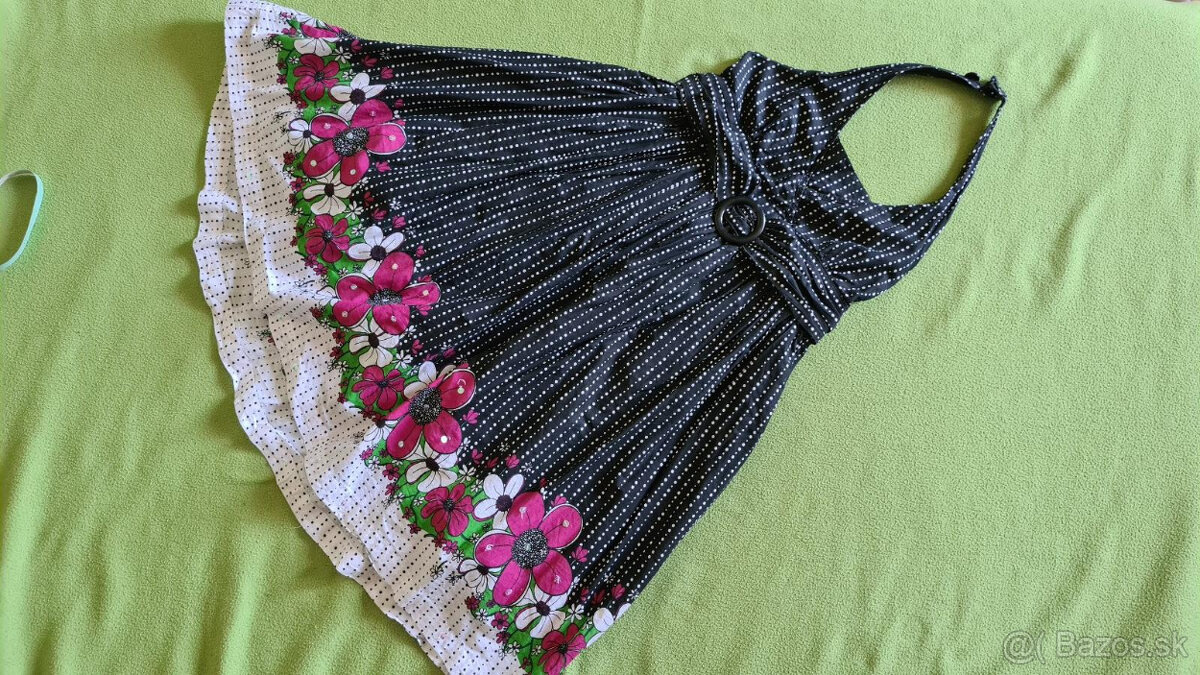 Letné šaty s kvetmi veľkosť 158
