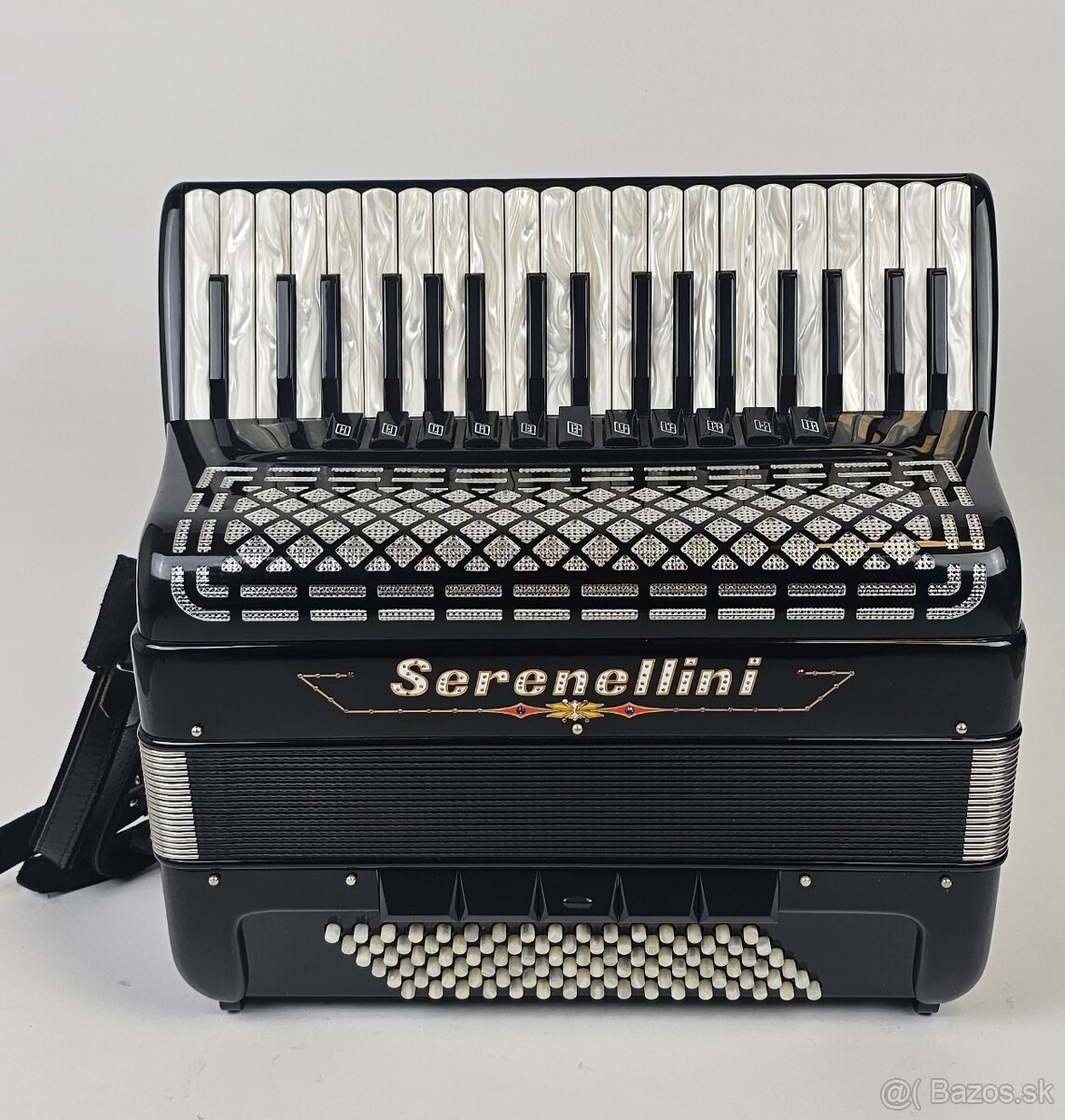 taliansky akordeon harmonika Serenellini, 96 bas 4 hlas