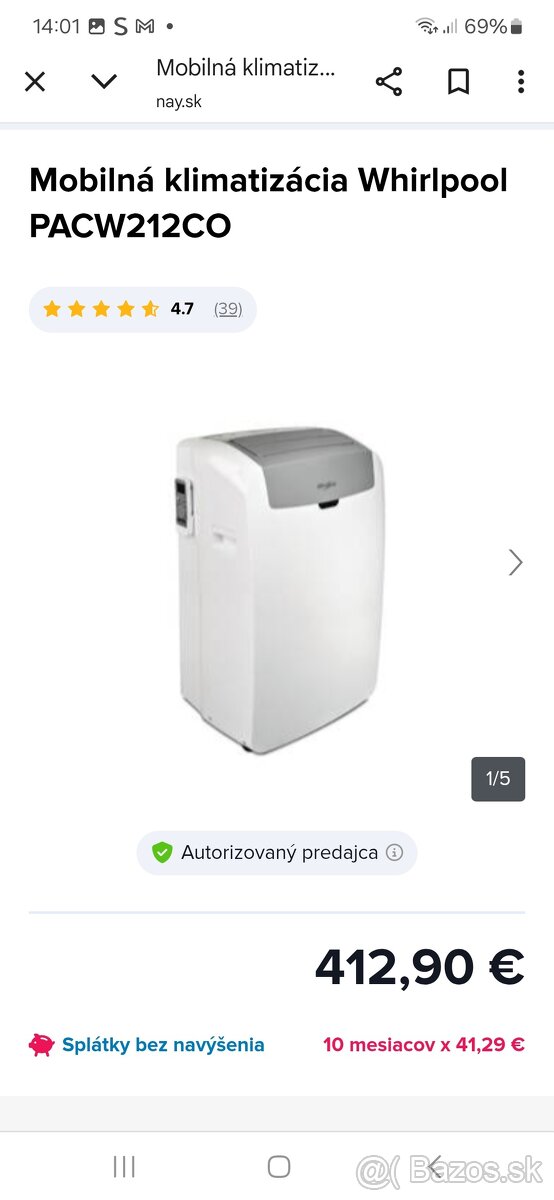 Klimatizácia prenosná Whirpool