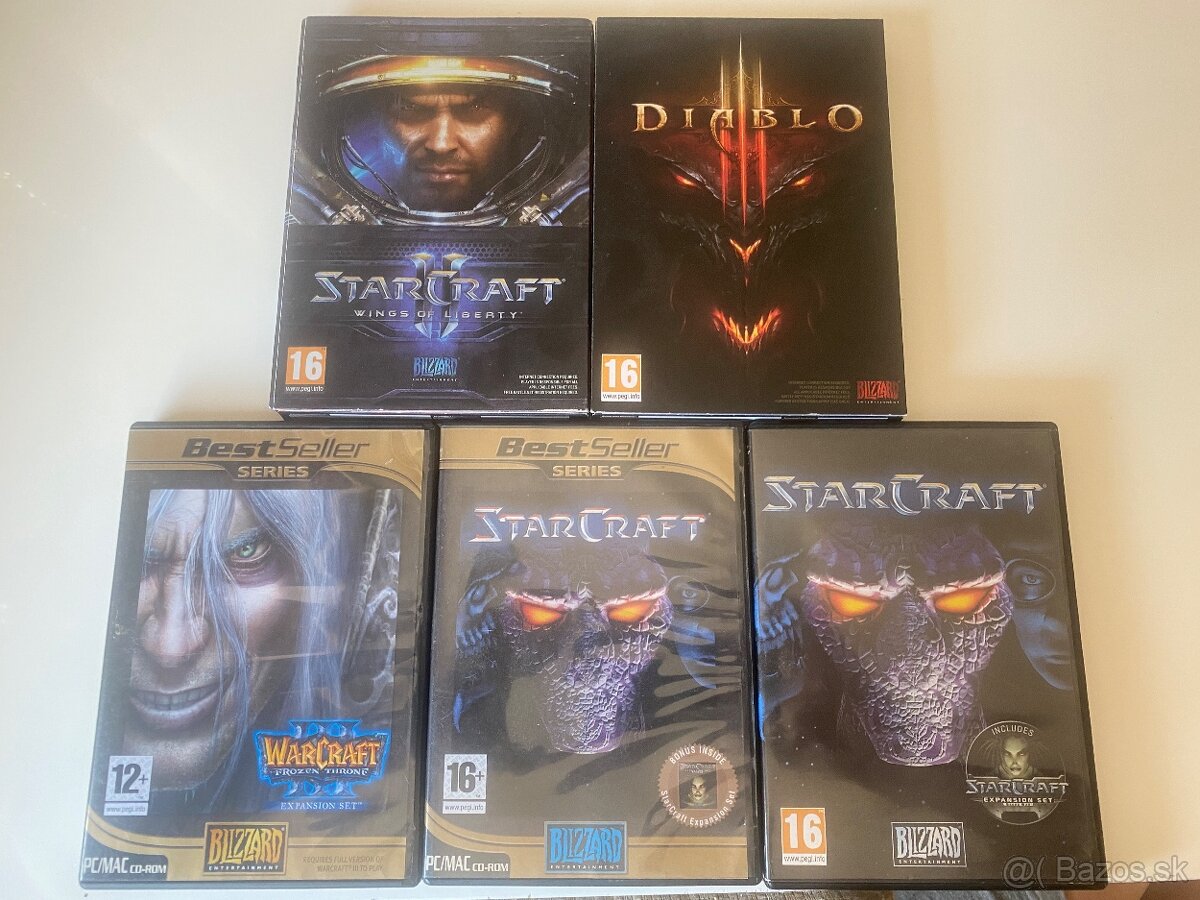 Hry Warcraft, Diablo, Star Craft