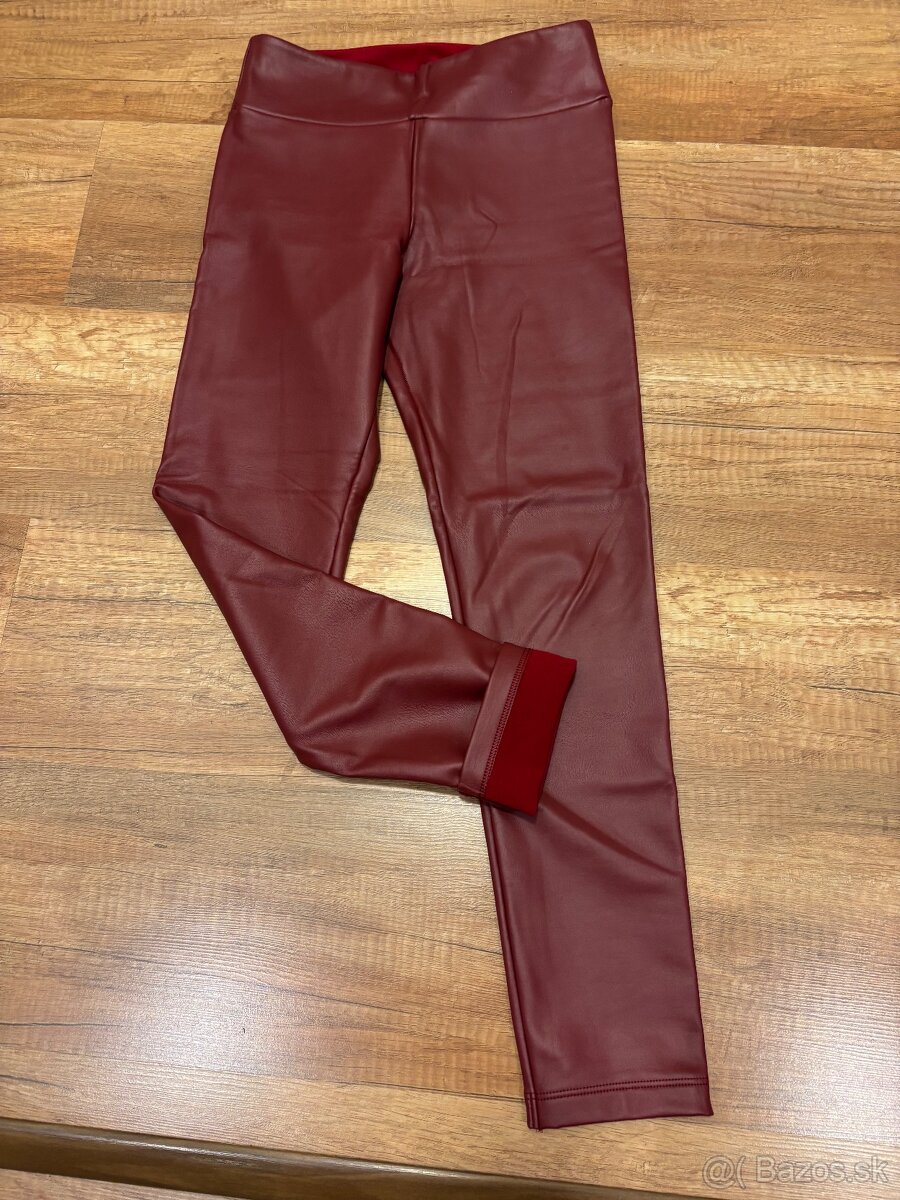 Zateplené koženkove termo leginy calzedonia XS/S