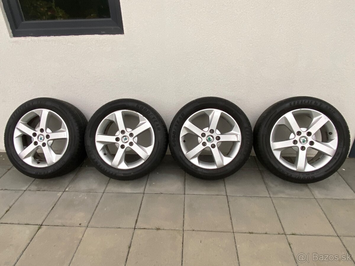 Alu disky škoda 5x112 r 16 ET 6,5J
