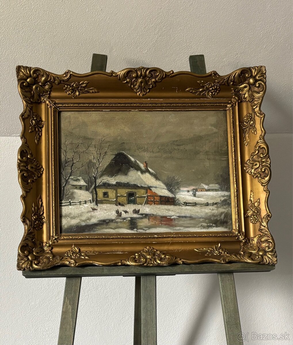 Obraz . Zimná krajina .