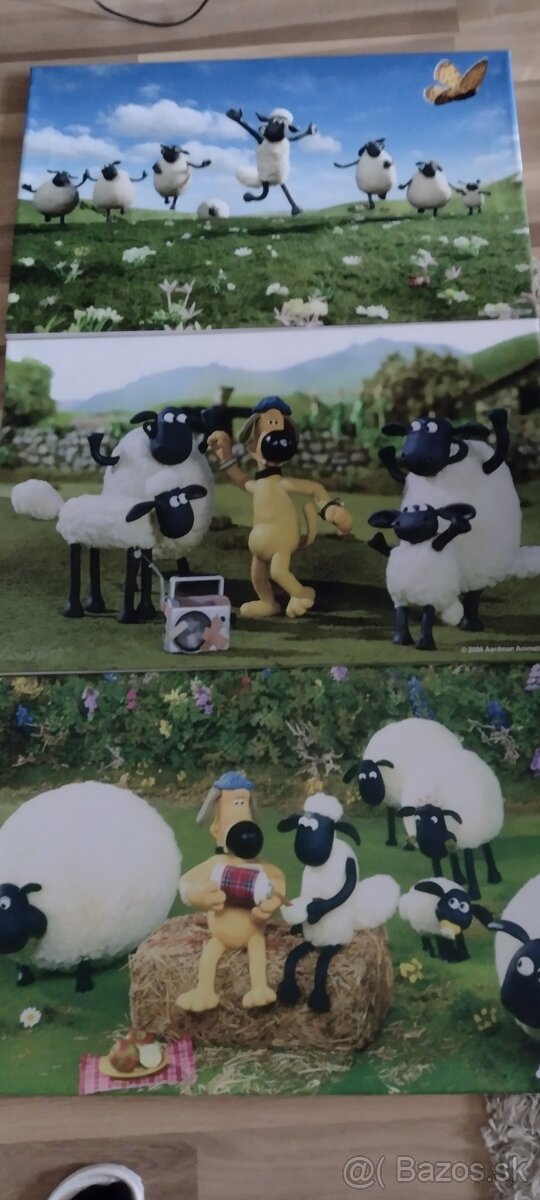 Obrazy rozprávkovej postavičky - ovečky Shaun.