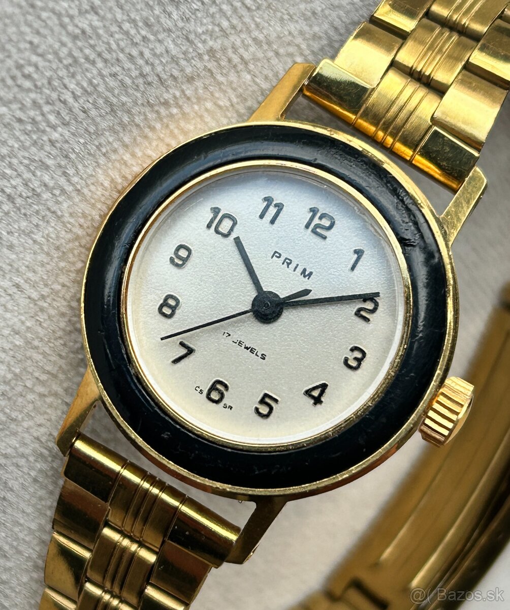 Československé Retro Vintage hodinky PRIM Kruh z 80. rokov.