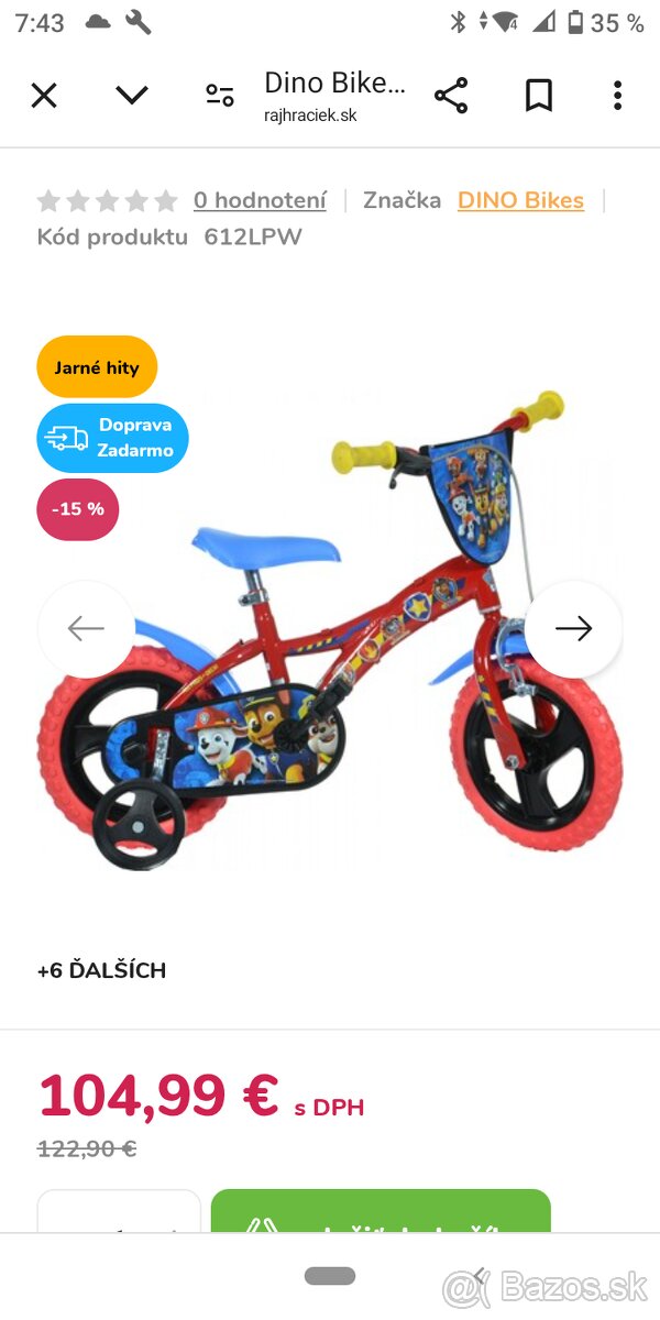 Detský bicikel 12"