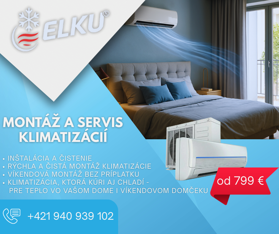 Kompletná montáž klimatizácie – cena s jednotkou od 799 €